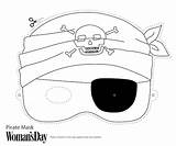 Masks Halloween Printable Pirate Kids Mask Print Color Homemade Birthday Coloring Crafts Pirates Parties Great Printables Costumes Pages Fun sketch template