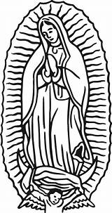 Guadalupe Virgen Pages Coloring Getcolorings La Virgin sketch template