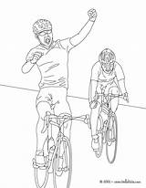Coloring Pages Race Bicycle Bike Cycling Mountain Road Win Sports Choose Color Board sketch template