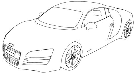 audi  coloring page perspective wecoloringpagecom