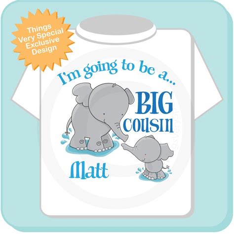 elephant big cousin shirt i m going to be a big cousin