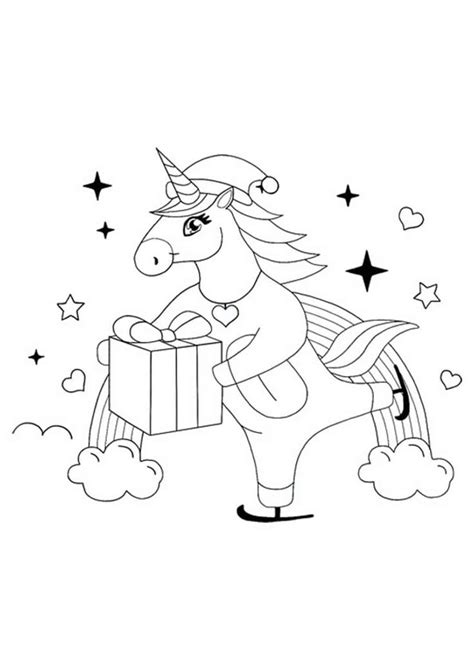 christmas unicorn coloring pages   printable coloring sheets