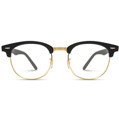 Retro Half Frame Eyeglasses Gold Rimmed Glasses Wearme Pro
