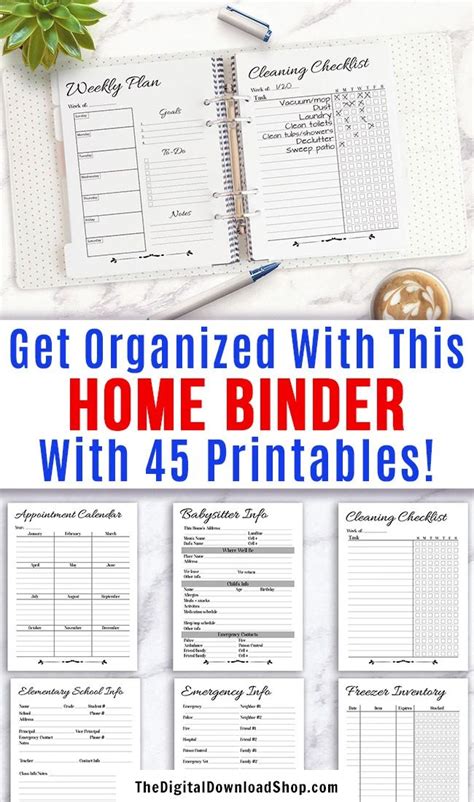 home management binder printable home management binder home binder