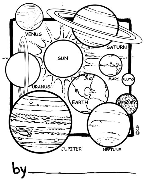 space solar system planets coloring page  kids printable