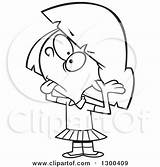 Clipart Rude Cartoon Girl Tongue Sticking Fingers Ears Bratty Her Outline Royalty Illustration Toonaday Lineart Vector Leishman Ron Clip Clipground sketch template