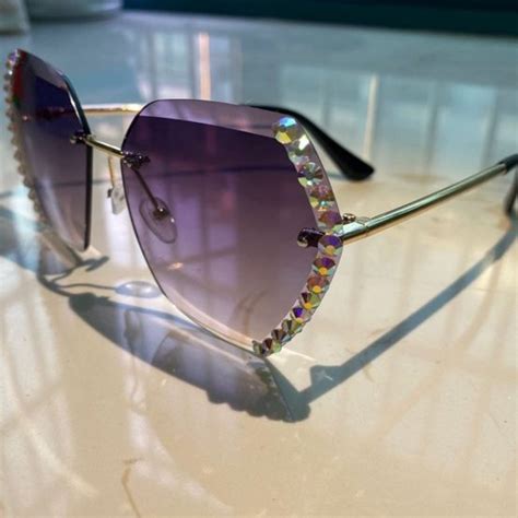 2020 vintage fashion oversized rimless sunglasses women famous