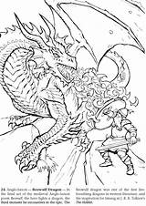 Coloring Dragon Pages Fire Dragons Breathing Printable Smaug Knight Realistic Book Dover Eragon Colouring Publications Cool Coloriage Adults Drawing Color sketch template