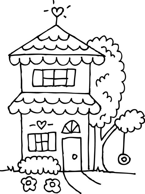 coloring pages houses  printable templates