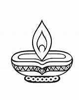 Diwali Clipart Lamp Diya Clip Happy Deepavali Coloring Cliparts Drawing Kids Candle Peanuts Characters Pages Template Hindu Anniversary Colouring Work sketch template