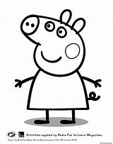 Pig Peppa Coloring Pages Happy Printable Book sketch template