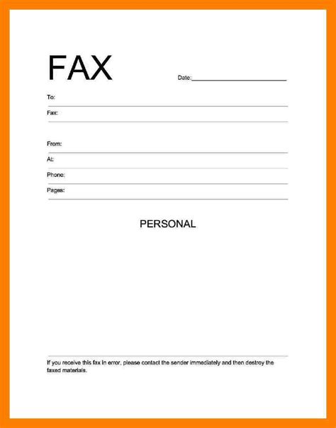 fax cover sheet printable