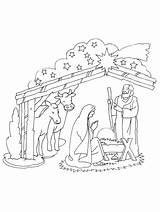 Nativity Creche sketch template