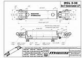 Hydraulic Cylinder Clevis Stroke Bore Welded Magister Hydraulics Acting Double sketch template