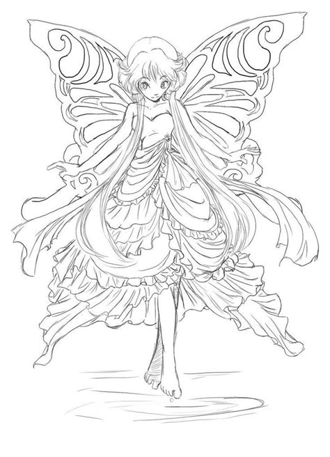 fairy coloring pages  teens  adults fairy coloring pages