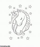 Coloring Unicorn Pages Portrait Kids Site Online Quality High Print Coloringpages Choose Board sketch template