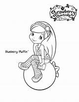 Coloring Blueberry Strawberry Shortcake Muffin Pages Girl Friend sketch template