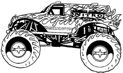 cartoon critters monster trucks coloring pages