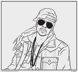 Coloring Pages Lil Chainz Wayne Rapper Tumblr Sheets Bun Uzi Rap Books Color Print Vert Migos Printable Click Book Bs sketch template