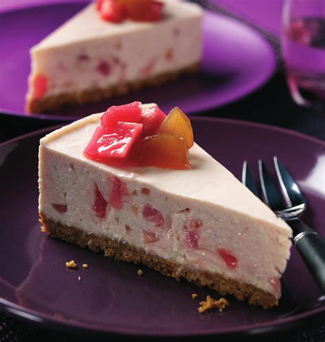 rhubarb cheesecake mygreatrecipes