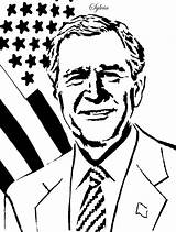 Bush George Drawing Clipart President Sketch Imposter Getdrawings Patterns Realistic Pencil Colorful Gif sketch template