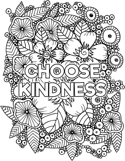 choose kindness coloring page  etsy ireland