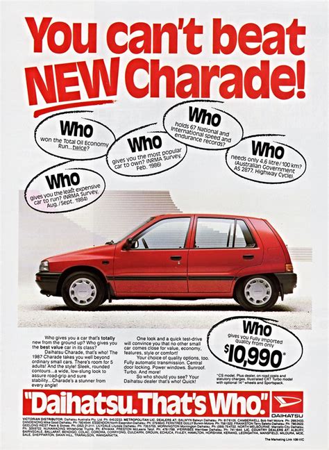 1987 Daihatsu Charade Ad Australia Alden Jewell Flickr