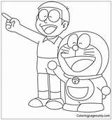 Doraemon Nobita Doremon Imprimir Mewarnai Coloringpagesonly Shocking ระบาย Cosmico sketch template