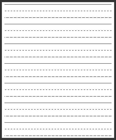 printable writing paper  handwriting  preschool  early