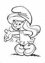 Smurfette Coloring Printable Pages Smurf Happy Smurfs Colouring sketch template