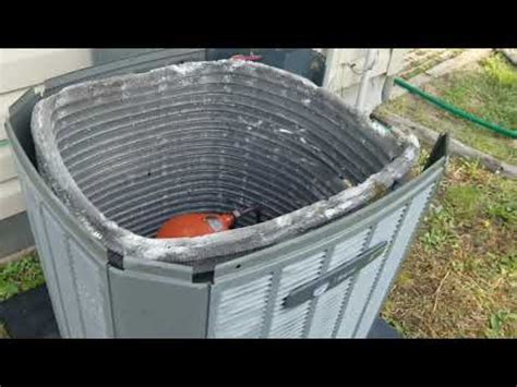 cleaning  trane xr air conditioning condenser youtube