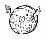 Donut Beignet Doughnut Rosquinha Colorir Imprimer sketch template
