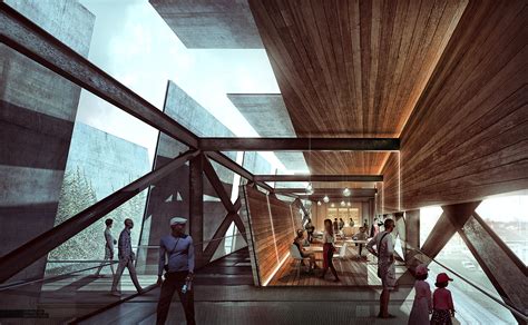 train pavilion interior study visualizing architecture