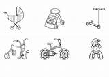 Transports Coloriages Triciclo Conmishijos Enfantins Infantiles Imagier sketch template