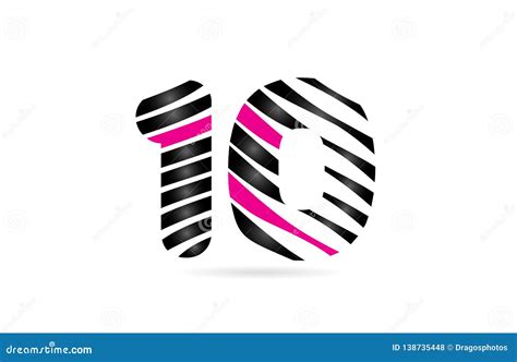 number  logo icon design typography stock vector illustration  symbol color