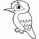 Burung Mewarnai Kakak Hantu Binatang sketch template