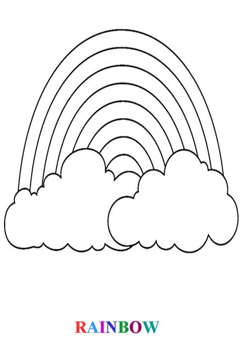 coloring pages rainbow clouds coloring page