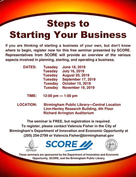 steps  starting  business continues  central library july
