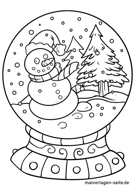 coloring winter coloring book   coloring page snow globe winter