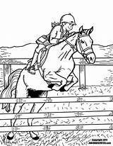 Jumping Horse Coloring Pages Show Getcolorings Colori Print Printable sketch template