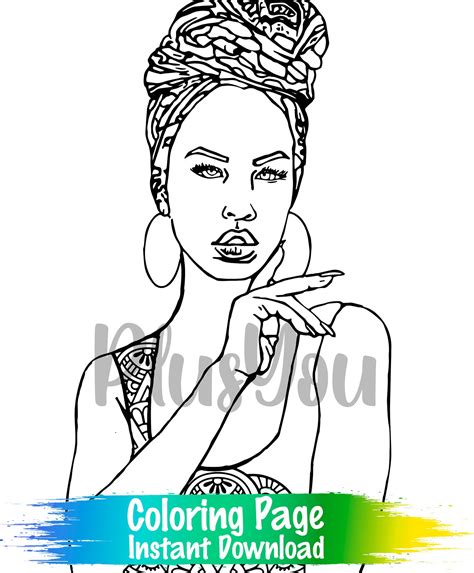girl coloring page printable coloring page female portrait etsy