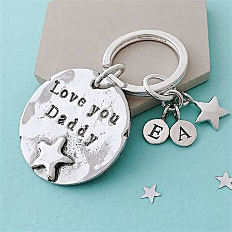 Personalised Love You Daddy Keyring By Sophie Jones Jewellery