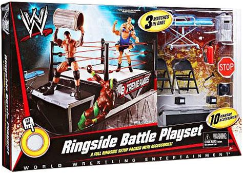 wwe wrestling ringside battle exclusive action figure playset mattel