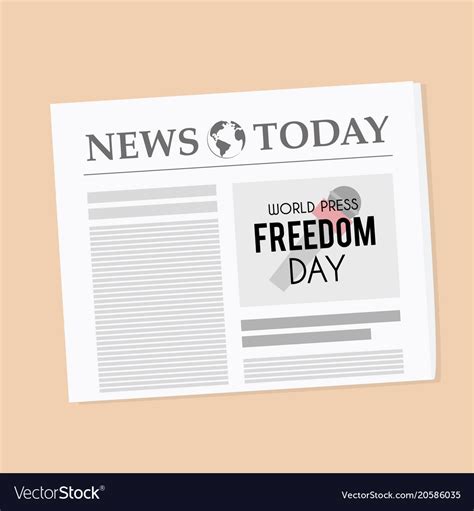 world press freedom day newspaper banner vector image