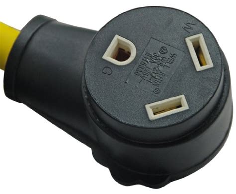 conntek rv generator adapter   amp  prong locking male plug  rv  amp female connector