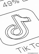 Tik Colorir Quit Half Logotipo sketch template