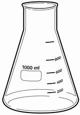 Flask Erlenmeyer Flasks Beaker Volumetric Conical Cylinder Graduated Researchers Ciencia Quimica sketch template