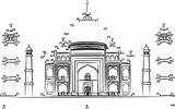 Taj Mahal Mughal Netart sketch template