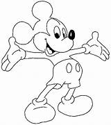 Mickey Mouse Colouring Coloring Pages Cartoon Disney Drawing Printable Line Preschool Simple Color Kids Print Sheets Outline Minnie Drawings Old sketch template