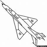 Mig Aircraft Plane sketch template